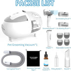 Dog Grooming Vacuum, 13000Pa & 2L Dust Cup & <55dB, 5-in-1 Self-Cleaning Pet Hair Vacuum with Spray Brush for Shedding, Quiet Deshedding Kit for Dogs Cats