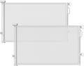 Retractable Baby Gates 2 Pack, 55" Wide Mesh Dog Gate Indoor | 34" Tall Gate for Stairs Doorways Hallways Deck, Child Pet Safety Gate for Indoor Outdoor Home Use, White