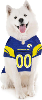 Pets First NFL Los Angeles Rams Dog Jersey, Size Large, Football Shirt Costume for Pet, Dog Sports T-Shirt, NFL Team Clothing for Cats, Licensed Pet Apparel Available in 7 Sizes and 32 Teams