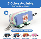 Dog Poop Bag Holder for Leash, Large-Capacity Canvas Pouch, Purple | Holds one bag roll, keys, treats, and small essentials with quick access, secure straps, and water-resistant canvas