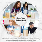 LEAWALK Airtight 4 LBS Rice/Cereal/Dry Food Storage Container BPA Free, 2.11Qt Clear Plastic Kitchen and Pantry Organization Bin Suitable for Oats, Flour, Sugar, Pasta, Pet Food, etc (Clear Blue)