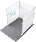 MEEXPAWS Cat Litter Box Enclosure, Splash Guard High Walls with Litter Mat | Large Litter Box Pee Shield, DIY Plastic Sheets Easy Clean, Litter Containment, Privacy Screen, Wall Protector