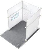 MEEXPAWS Cat Litter Box Enclosure, Splash Guard High Walls with Litter Mat | Large Litter Box Pee Shield, DIY Plastic Sheets Easy Clean, Litter Containment, Privacy Screen, Wall Protector