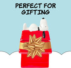Silver Buffalo Peanuts Snoopy and House, 3D Sculpted Snack Jar | Ceramic Cookie, 5.25” x 5”, 7 75