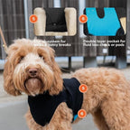 Suitical Recovery Suit for Dogs - Dog Surgery Recovery Suit with Clip-Up System - Breathable Fabric for Spay, Neuter, Skin Conditions, Incontinence - 26.4-29.9 Inches Neck to Tail - Large, Black