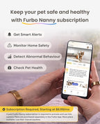 Furbo 360° Cat Camera [Paid Plan Required to Activate] | Stay connected with AI Cat & Home Safety Alerts, Auto-Tracking, Video History & 2-Way Audio. Paid Plan Required (3mo min)