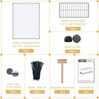 DINMO 28 Panels Bunny Playpen, Iron Net Bottom, 61.4" L x 25.4" W x 22.3" H | For Small Animals: Kittens, Guinea Pigs, Hamsters, Ferrets, Hedgehogs, Chicks & Ducklings, DIY, Expandable Portable Enclosure