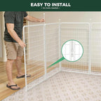 FXW Rollick Unleashed Dog Playpen for Indoor, Yard, RV Camping, 50 inch 24 Panels for Large Dogs, White│Patented