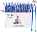 Newday 50 Pieces Double-Headed Dog Cat Pet Toothbrush, Super Soft Bristles Oral Care Teeth, pet Tooth Brush for Dogs, Dog toothbrushes in Bulk Individual polybag (Blue)