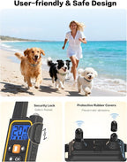 3 Pack Dog Training Collar – Remote Dog Shock Collars with Beep, Vibration and Safe Shock Modes, Rechargeable IP67 Waterproof E-Collars for Small, Medium & Large Dogs with LED Night Light