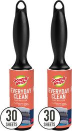 Scotch 3M Mini Lint Rollers 2-Pack (30 Sheets Each), Travel-Size Portable Sticky Lint Removers for Clothes, Furniture, Car Interiors and Pet Hair
