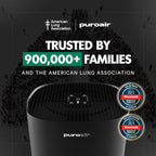 PuroAir 240 HEPA Air Purifiers for Home Pets Air Cleaner up to 1,000 Ft² - HEPA Filter + CarbonTech up to 500X Stronger - Cleans Air Fast - Auto, Sleep Modes Air Purifiers for Bedroom, Office (2PK)