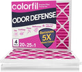 20x25x1 Air Filter (4-Pack) | Made in the USA | Color Changing | Remove Cat and Dog Odor | MERV 8 for Pet Hair Dander and Dust | 19.5"x24.5"x0.75" Exact Size