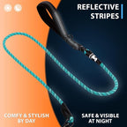 SparklyPets - Double Dog Bungee Rope Leash for 2 Small Dogs - Dual Dog Lead for Small Breeds - Soft Handles, No Tangle, Adjustable Couplers - Flow Leash, 2 Dogs Walking Accessory