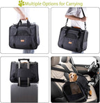 Morpilot Pet Carrier Bag, Portable Cat Carrier Bag Top Opening, Removable Mat and Breathable Mesh, Foldable Cat Carrier Transport Bag for Dogs and Cats, with Shoulder Strap and Pet Bowl, Gray