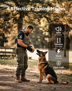 BLACKDOG Military Dog Shock Collar - 4200ft Dog Training Collar with Remote, 4 Training Modes, Flashlight & Strobe, 3-Month Battery, IP67 Waterproof Dog E Collar for All Breeds 5-150lbs (Orange)