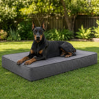WNPETHOME Outdoor Dog Bed Waterproof, Large Outdoor Dog Bed for Large Sized Dog, Outdoor Indoor Dog Bed with Removable Washable Cover, Egg Crate Foam Dog Crate Mat, Durable Waterproof Dog Bed