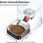 Automatic Cat Feeder,2.4G WiFi Automatic Dog Food Dispenser,Auto Dog Feeder with APP Control,5L Timed Auto Cats Food Dispenser w 2-Way Audio for Multiple Pet