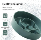 Havniva Slow Feeder Dog Bowls, Ceramic Dog Bowl Slow Feeder for Fast Eater | 0.9 Cups Puzzle Dog Food Bowl, Slow Feeding Bowls for Small Breed, Non-Slip Rubber Base, Anti-Choking