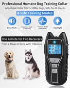 Shock Collar for Dogs 2 Dogs (15-120lbs) 2000FT Dog Shock Collar with Remote Control IPX7 Waterproof Dog Training Collar with Remote 4 Safe Modes Rechargeable Lock Flash Light for All Breeds Clear