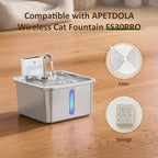 Cat Water Fountain Filter,8 Pack FS30PRO Cat Fountain Filter Replacement, 8 PCS Filters & 8 PCS Sponge Set for Stainless Steel Cat Dispenser