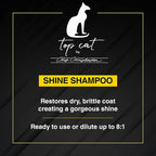 Chris Christensen Top Cat Shine Shampoo for Cats, Groom Like a Professional, Restores Dry & Brittle Coat, Creates a Gorgeous Shine, Made in USA, 16 oz