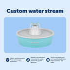 PetSafe Butterfly Cat Water Fountain, Pump & Filters, 50 oz Capacity | Butterfly Topper Creates 4 Water Streams, Replaceable Carbon and Foam Filter Keep Water Fresh and Clean