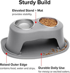 WeatherTech Double High Pet Feeding System - Elevated Dog/Cat Bowls - 3 inch High Tan (DHC0803TNTN)