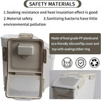 Large Flour Storage Container Bin 25lb, 2Pack Airtight Rice Storage Containers with Wheels Seal Locking Lid, BPA Free with Measuring Cup&Scoop for Flour, Rice, Grain(Gray)