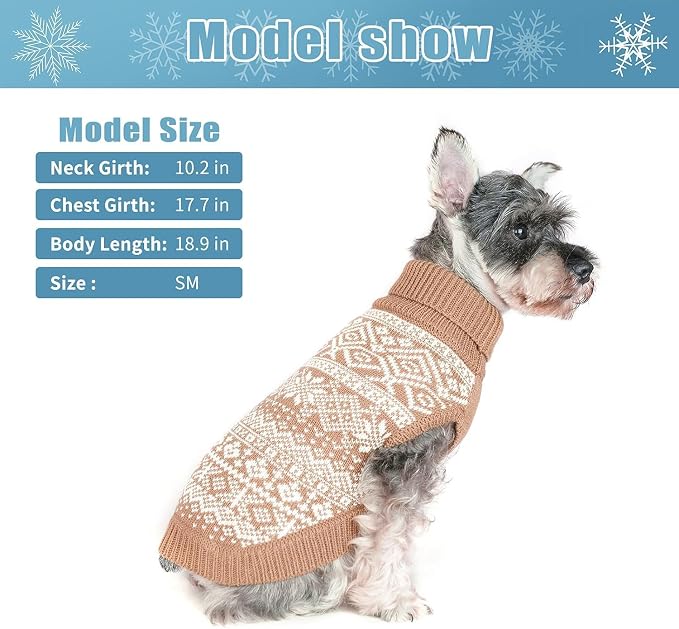 HOMIMP Dog Sweater Argyle - Warm Winter Clothes Puppy Soft Coat, Ugly Dog Sweater for Small Medium and Large Dogs, Pet Clothing Boy Girl, Cream XXS