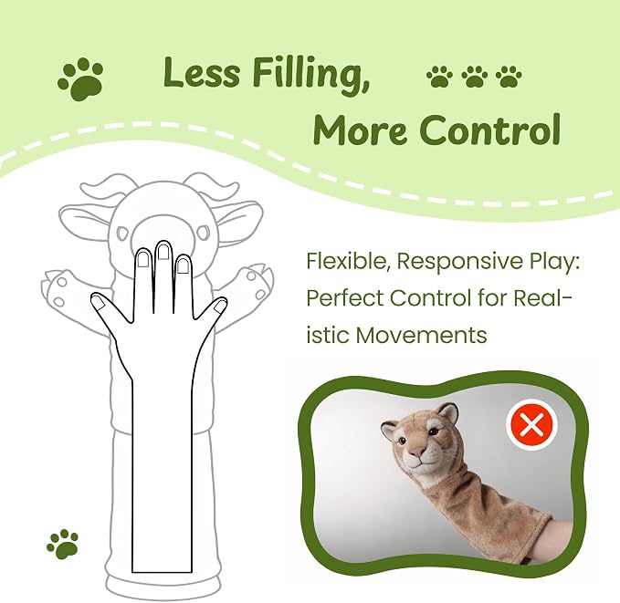 Cat Wrestling Glove, 22 inch Cat Puppet Wrestler with 3 Catnip Pouches & 3 Layer Resistant Protection, Interactive Cat Toy with Removable Bell for Boredom Relief & Mental Stimulation, Goat
