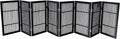 Urnporium Pet Dog Gate Freestanding, Strong Durable Folding Wooden Fence, Portable Acacia Hardwood Safety Barrier for Indoor & Outdoor Use (Black Pet Gate, 8 Panel 30" Tall)