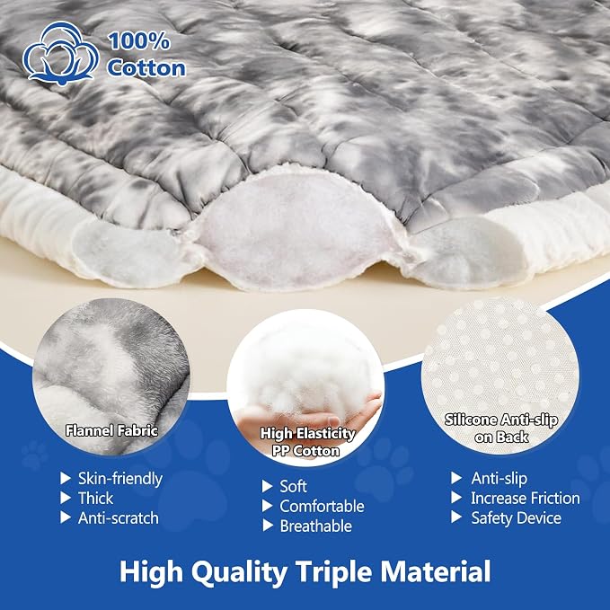 Thickened Dog Bed for Car Back Seat, Upgraded Bottom Non-Slip，Fits Hard Bottom car seat Cover for Dogs, Premium Mixed Color ，Dog Car Seat Cover