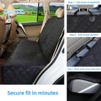 Bark Lover Deluxe More Durable Waterproof Backseat Protector, High Heat Resistant and Nonslip Back Seat Cover for Dogs Kids, Universal Size Fits Cars, Trucks, SUVs
