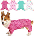Bienbee Dog Pajamas, 4 Pack Adjustable Onesies for Small to Large Dogs XL | Dog Shedding Suit with Soft Fabric, Breathable & Stretchy, and Adjustable Back Length for Sleeping Lounging and Daily Use