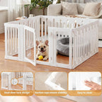 Acrylic Dog Playpen Indoor, Puppy Pens for Small Dogs & Puppies,15 Panels | Easy Assemble, DIY Flexible Shape Dog Pen with Plastic Fence, Pet Exercise Pin for Small Animals, 24''Tall