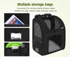pecute Cat Backpack Breathable, Cat Carrier Backpack Expandable | Durable Oxford Cloth, Lockable Zipper,Use for Pet Under 11 lbs to Travel