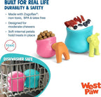 WEST PAW Zogoflex Toppl Interactive Treat Dispensing Puzzle Dog Toy for Mental Stimulation & Enrichment-Holds Kibble & Treats-Lickable, Freezable & Dishwasher Safe-Made in USA-XL-Geranium