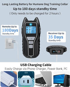 Shock Collar for Dogs 2 Dogs (15-120lbs) 2000FT Dog Shock Collar with Remote Control IPX7 Waterproof Dog Training Collar with Remote 4 Safe Modes Rechargeable Lock Flash Light for All Breeds Clear