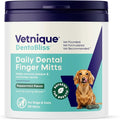 Vetnique Dentabliss Cat & Dog Dental Wipes, Toothbrush Alternative Mitt | Teeth Cleaning Finger Mitts for Plaque, Tartar & Breath, Toothbrush & Toothpaste Alternative, Peppermint or Chicken, Cat-Safe
