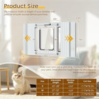Adjustable Cat Door for Window, 23"-28" Quick Install | 4 Locking Modes Keeps Pets in/Out, Window Insert Design, Magnetic Closure, Weatherproof Aluminum Frame, Durable & Safe