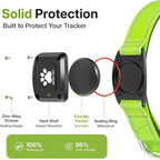 GPS Dog Collar Tracker 2-in-1,Reflective Waterproof Pet Collar,iOS-Only,No Monthly Fees,Unlimited Range,Dog Tracking Collar Pet Tracker,for Small Medium Large Dogs(M (14.5"-19.5"), Green)
