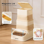 ZOMISIA 30-40lbs First-in, First-out Collapsible Dog Food Storage Container | FIFO System Easy Dispense Base for Freshness, Cat Food Storage Containers with Transparent Lid and Scoop