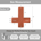 Quilted Recliner Chair Covers, Soft Lazy Boy Chair Covers, Water-Repellent Recliner Covers, Pet Friendly Chair Cover for Dogs Cats, Washable Sofa Protector (Recliner 22", Burnt Orange)