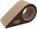 Best Pet Supplies Catify Corrugated Cardboard Cat Scratcher - Droplet | Corrugated Cardboard, Durable, Non-Slip, Indoor Furniture Protector, For Kittens and Cats, Promotes Healthy Active Play