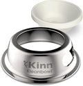Kinn Kleanbowl Pet Bowl Stainless Steel Frame, 8 oz (Pack of 1) | Compostable Refills, Spill-Proof Stable, Disposable, Easy Cleaning, No Plastic