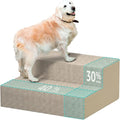 YENING Large Dog Stairs for High Beds - Extra Wide Pet Steps for Large Dogs to Get on Tall Bed 3 Deep Step Cat Ramp for Couch 2 Steps Beige