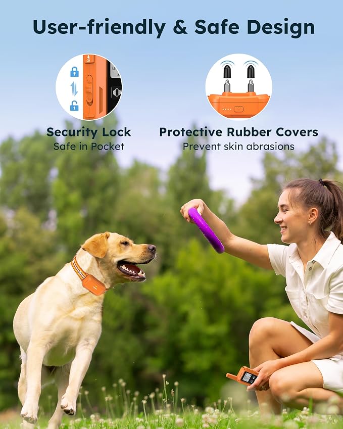 Dog Shock Collar 2 Dogs (10-120Lbs) - 4200FT Dog Training Collars with Remote Control, IPX8 Waterproof Rechargeable E-Collars for Large Medium Small Dog