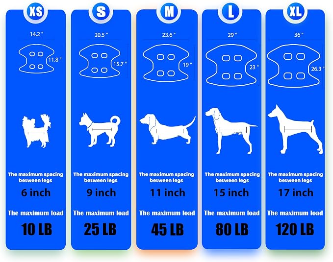 Guzekier Dog Grooming Hammock for Trim Nail, Dog Sling for Grooming, Dog Hammock Restraint Bag with Nail Clippers/Trimmer, Nail File, Pet Comb,Ear/Eye Care (Weight: 20-45 LBS)