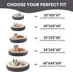 30 inches Calming Donut Dog Bed for Medium Dogs,Charcoal | Round Pet Bed with Removable&Washable Cover,Milk Plush Faux Fur, Fits Pets up to 30 lbs